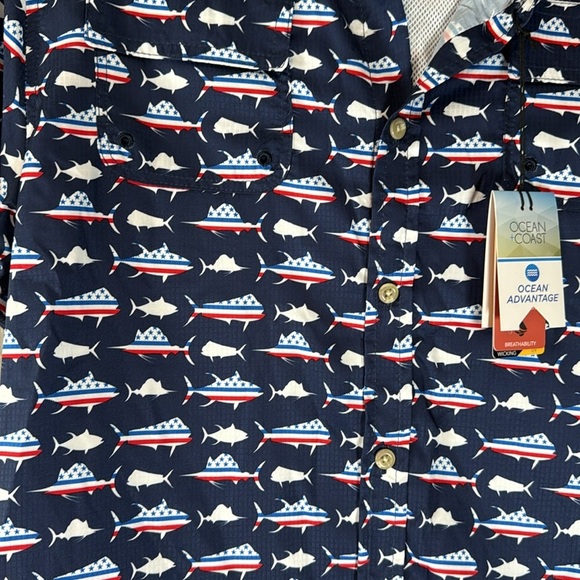 Ocean Coast. Size XL. Kid’s fishing shirt. NWT - Picture 2 of 7